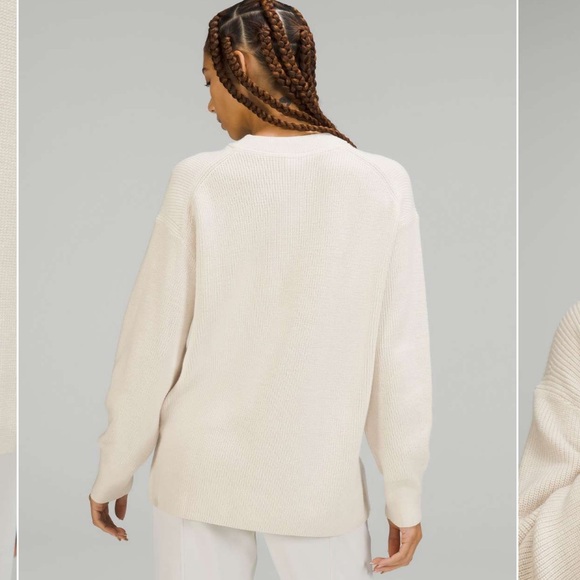 lululemon athletica Cream Merino Wool-Blend Crewneck Sweater - Picture 4 of 16